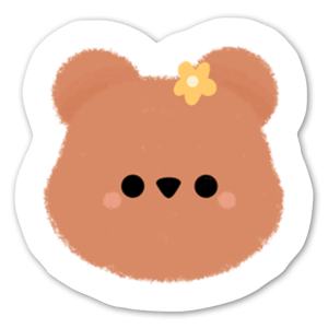 Bear without a mouth - Sticker