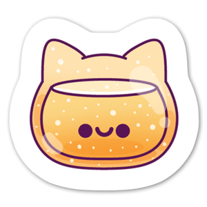 Cute bubbly cat - StickerApp