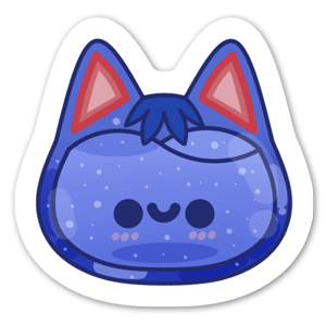 Blue face Cat  - StickerApp