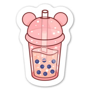 Naklejka bubble tea